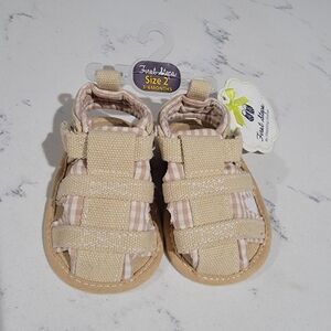 Beige Baby Boy Sandals, 3-6 Months, NWT